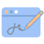 Icône Signature Électronique